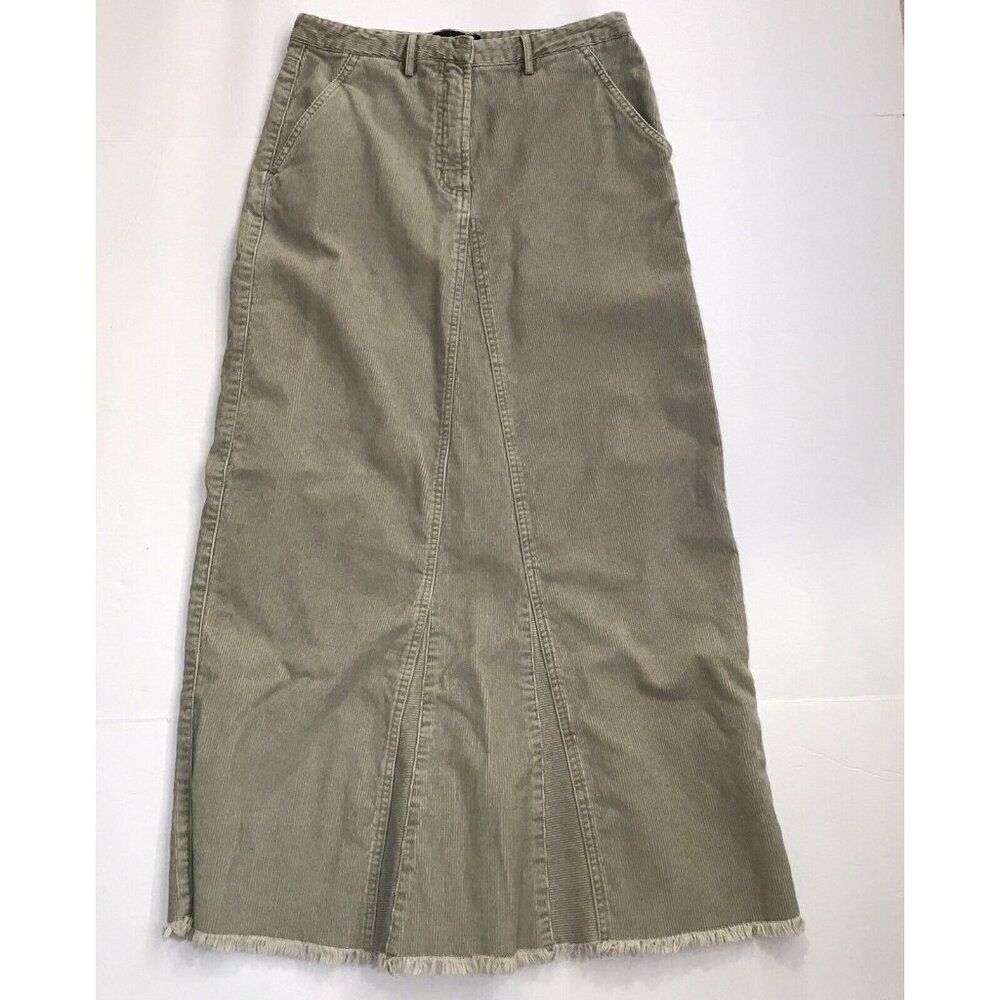 Y2K Moda International Corduroy Maxi Skirt Womens 6 Western Cowgirl Boho Grunge